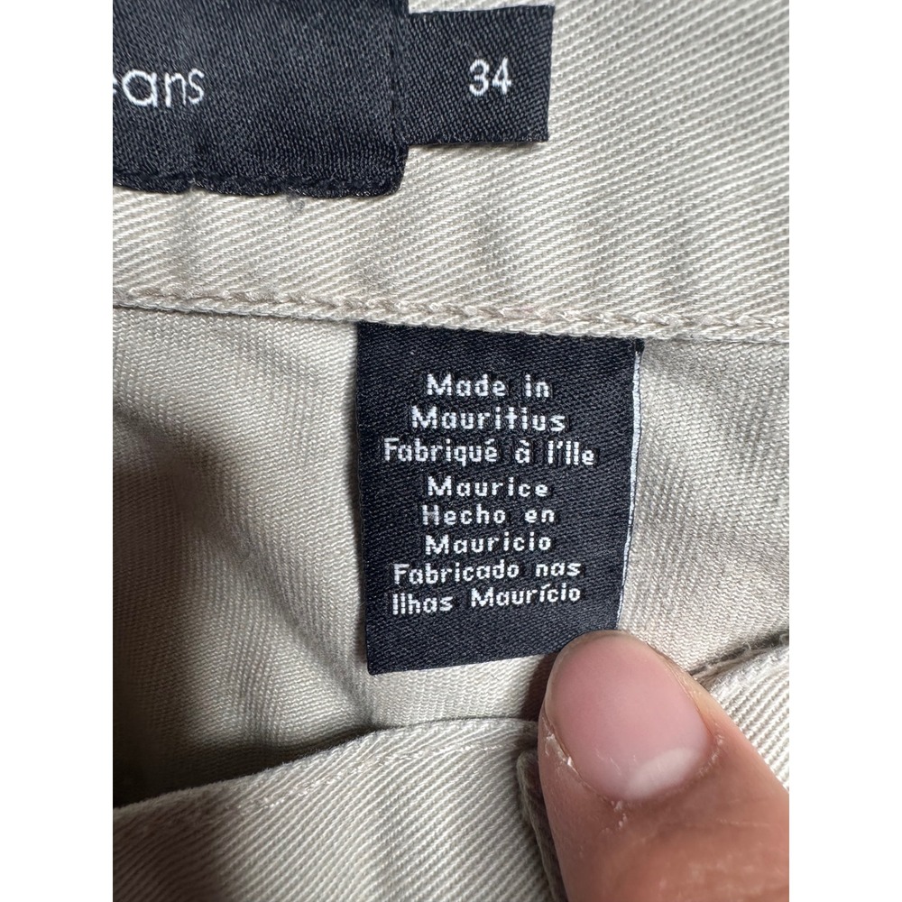 Calvin Klein Jeans Mens Easy Fit Khaki Tan Straight Leg Pants MPLT171C 34x31 - Picture 12 of 16
